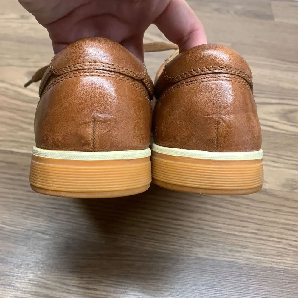 COLE HAAN M's Berkley tan leather‎ oxfords sneakers shoes 9.5 M Lace Up